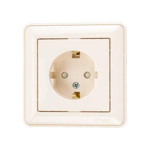 Розетка 1-м СП W59 16А IP20 с заземл. защ. шторки в сборе сл. кость SE RS16-152-28