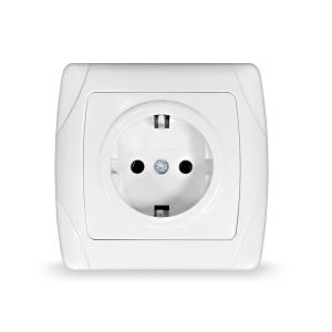 Розетка 1-м СП Маргарита 16А IP20 с заземл. бел. UNIVersal М0028