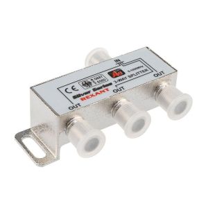 Делитель ТВ «краб» х3+4шт.F «BOX» 5-1000 МГц «Silver» Rexant 05-6102