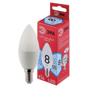 Лампа светодиодная B35-8W-840-E14 8Вт R B35 свеча 4000К нейтр. бел. E14 Эра Б0050200