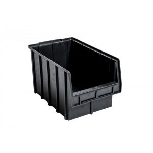 Ящик складской пластиковый черный 350*210*200 мм