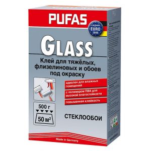 Клей для стеклообоев и обоев под окраску PUFAS EURO 3000 GLASS (500 грамм)