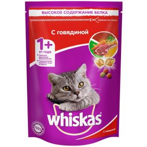 Корм для кошек подушечки Whiskas Говядина 350 г