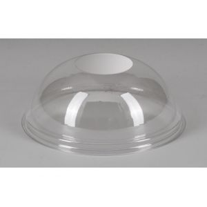 Крышка купольная для стакана с отверстием d=95мм 50шт прозрачная У/Ю (50шт/упак)