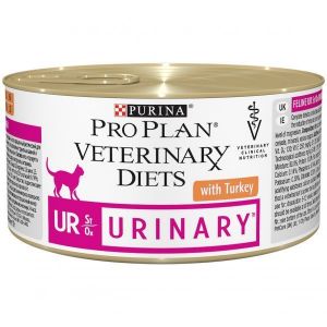 PURINA PRO PLAN Veterinary UR Urinary Консервы для кошек при мочекаменной болезни с индейкой ж/б 195гр