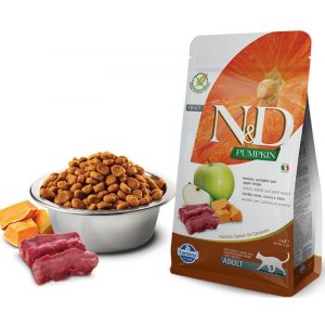 N&D PUMPKIN Сухой корм для кошек с олениной, яблоком и тыквой