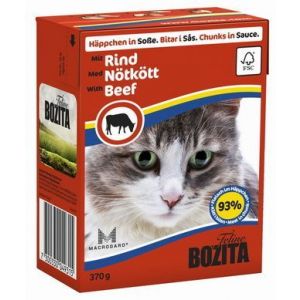 BOZITA Консервы для кошек Кусочки в соусе с говядиной, тетрапак 370гр