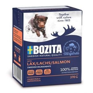 BOZITA Naturals Консервы для собак кусочки в желе с лососем, тетрапак 370гр