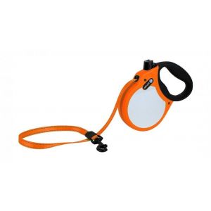 ALCOTT Visibility Рулетка-ремень антискользящая для собак до 30кг, 5м, неон оранжевая