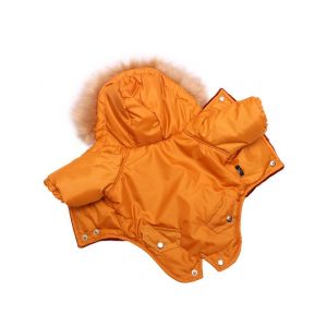 LION Куртка-парка зимняя для собак унисекс оранжевая