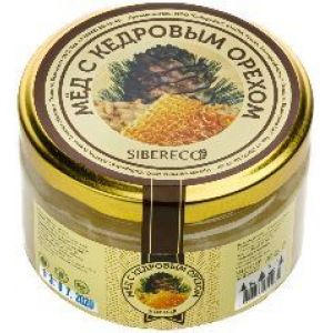 Мёд с ядром кедрового ореха 220мл/250 гр