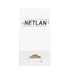 Розетка NETLAN настенная, 1 порт, Кат.5e (Класс D), 100МГц, RJ45/8P8C, 110, T568A/B, неэкранированная, белая, уп-ка 10шт.