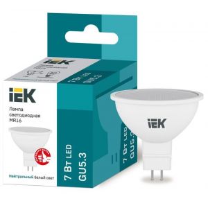 IEK Лампа светодиодная ECO MR16 софит 7Вт 230В 4000К GU5.3