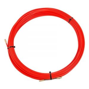 Протяжка кабельная (мини УЗК в бухте), стеклопруток, d=3,5 мм 30 м красная