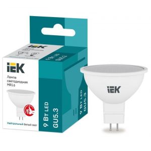 Лампа светодиодная LED MR16 софит 9Вт 230В 4000К GU5.3 IEK