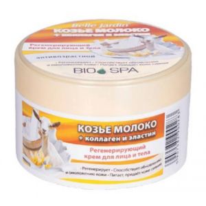 B.J.Bio Spa Крем 200мл. Козье молоко + коллганен и эластин  для лица в банке
