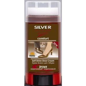 SILVER Premium Крем-блеск  д/обуви COMFORT 50мл коричневый KS1008-02