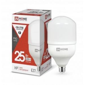 Лампа светодиодная LED-HP-PRO 25Вт 4000К нейтр. бел. E27 2250лм 230В IN HOME 4690612031057