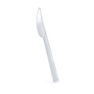 Нож пластиковый столовый 180мм ПРЕМИУМ прозрачная (50шт/упак) (2500шт/кор)