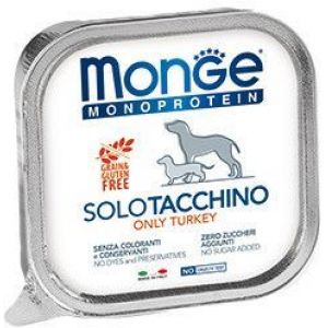 MONGE Monoprotein Консервы для собак паштет из индейки, ламистер 150гр