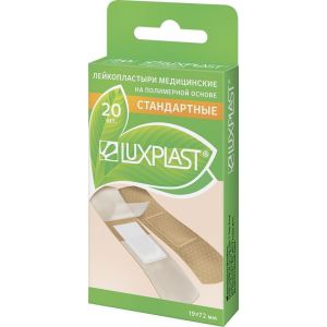 Пластырь Luxplast набор №20, стандартные, 19x72 мм, полимер.