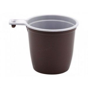 ХОРЕКА Чашка кофейная бело-коричневая 200мл уп.50шт/5461/УП