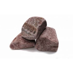 Камни для печей Малиновый кварцит обвалованный средний 20 кг