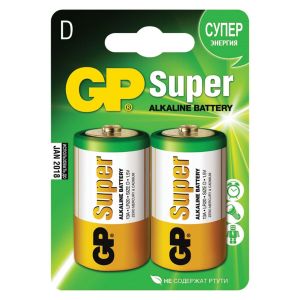 Батарейка GP Super D (LR20)  Supercell 13A алкалиновая ВС2  GP 13F-2CR2