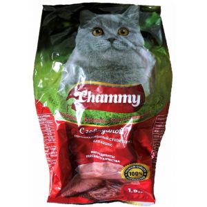 Корм полнорационный сухой для кошек «Chammy» с говядиной  1,9 кг в п/п