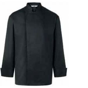 Куртка поварская на кнопках, черная, ткань 65% PES, 35% CO, длинный рукав, размер S, шт