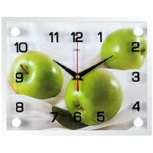 2026-990 (10) Часы настенные «Яблоки» 20х26х4,5см