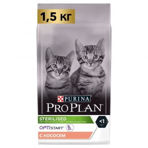 Pro Plan для стерилизованных котят, с высоким содержанием лосося