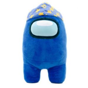 Among us Плюшевая игрушка-фигурка синяя с ночной шапочкой 30 см 10914