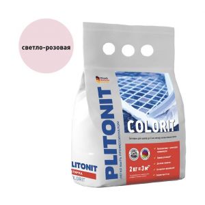 Затирка цементная Plitonit Colorit светло-розовая 2 кг