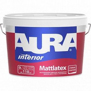 Краска интерьерная AURA MATTLATEX моющаяся прозрачная матовая 9 л