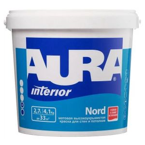 Краска акриловая Aura Interior Nord для детской моющаяся матовая белый 2.7 л