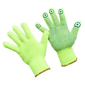 П367/САЛАТНЫЕ акриловые с ПВХ теплые перчатки (10/100)