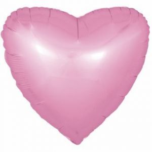 Сердце 46 см. Сатин розовый