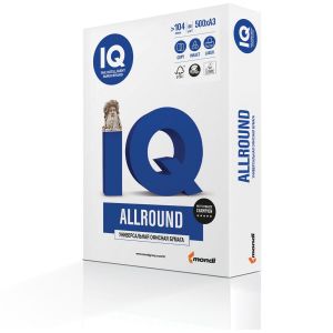 Бумага для офисной техники А4 IQ Allround 80г, для высокоскоростного копирования на аппаратах всех классов , белизна CIE 161%, класc B , толщина бумаги 107мкм