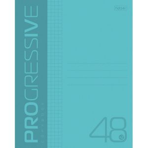 Тетрадь 48л.Hatber, «Progressive», пластиковая обложка, бирюзовая, клетка 48Т5В1