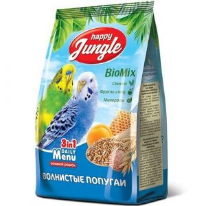 Happy Jungle Корм д/попугаев волнистых 500гр