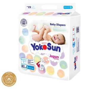 Детские одноразовые Подгузники с маркировкой «YokoSun» размер S  ( до 6 кг.) 4/82 шт.