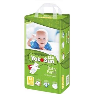 Одноразовые детские подгузники-трусики YokoSun Eco размер М (6-10 кг), 4/48 шт.