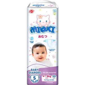 Подгузники детские MIOKI S 4-8 кг 50 шт