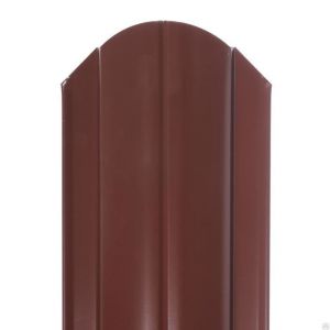 Штакетник металлический ELLIPSE ширина 126мм 0.45мм коричневый двусторонний