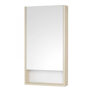Зеркальный шкаф Aquaton Сканди 45 белый, дуб верона 1A252002SDB20