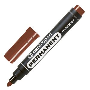 Маркер перманентный Centropen «8566» коричневый, пулевидный, 2,5мм