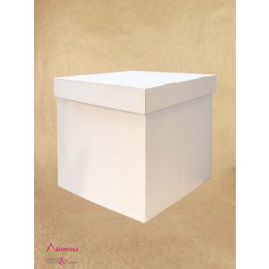 Коробка для воздушных шаров белая 60*60*60 см