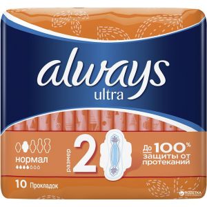 ALWAYS Ultra женские гигиенические прокладки ароматизированные Normal Single 10шт