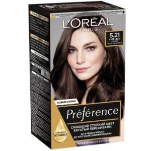 L'OREAL Preference 5.21 Нотр-Дам, глубокий светло-каштановый, краска для волос 174мл